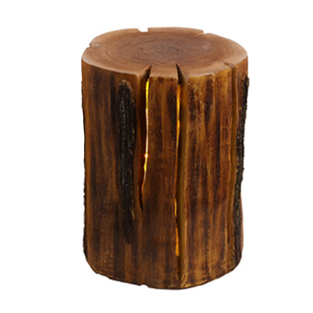 Resin Tree Stump Outdoor LED Lamp Rustic Garden Landscape Light