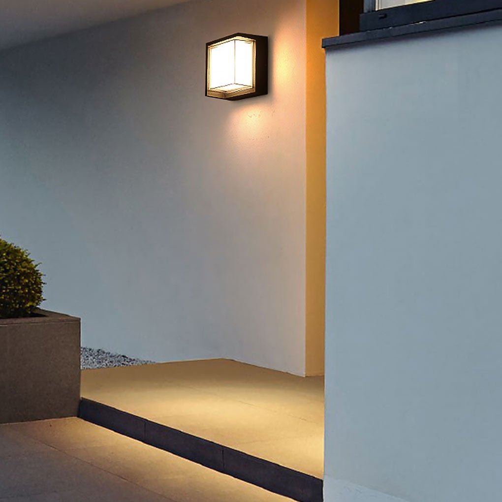 Modern Outdoor Wall Light Round & Square Waterproof Aluminum