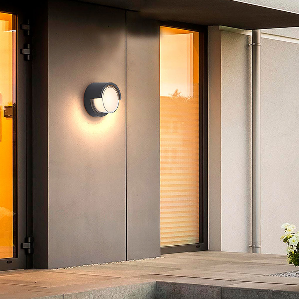 Modern Outdoor Wall Light Round & Square Waterproof Aluminum