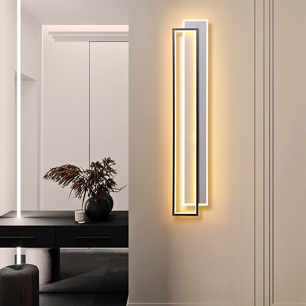 Modern LED Wall Light with 3-Step Dimming - Aluminum & Acrylic
