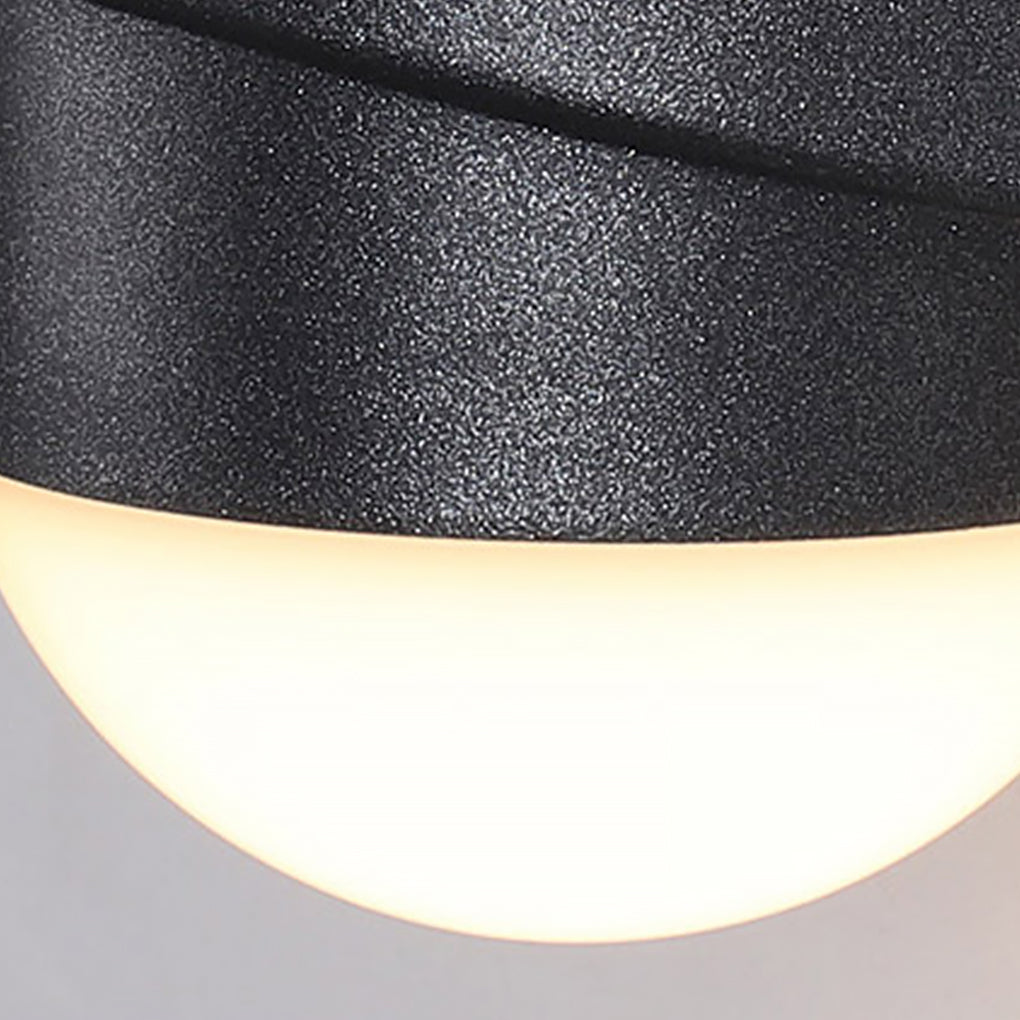 Modern Black Aluminum LED Up Down Outdoor Wall Sconce Waterproof