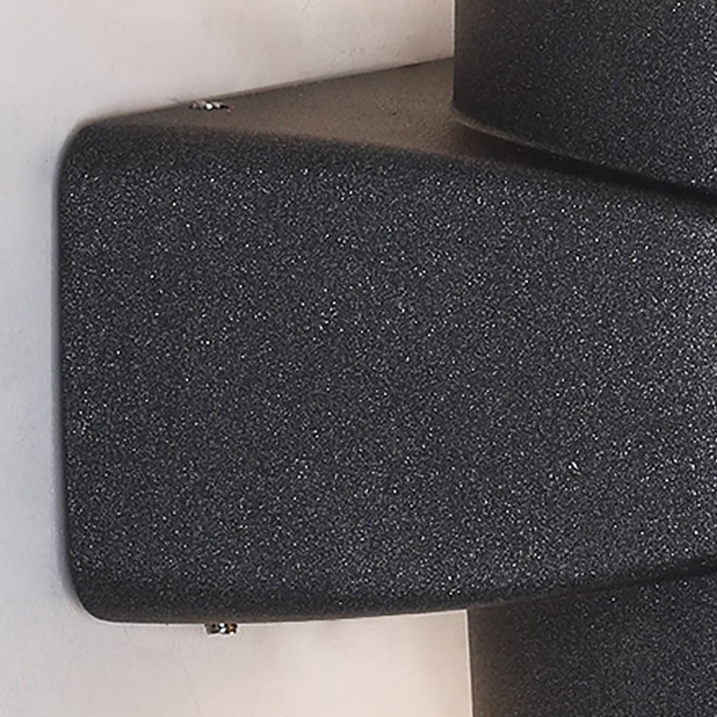 Modern Black Aluminum LED Up Down Outdoor Wall Sconce Waterproof