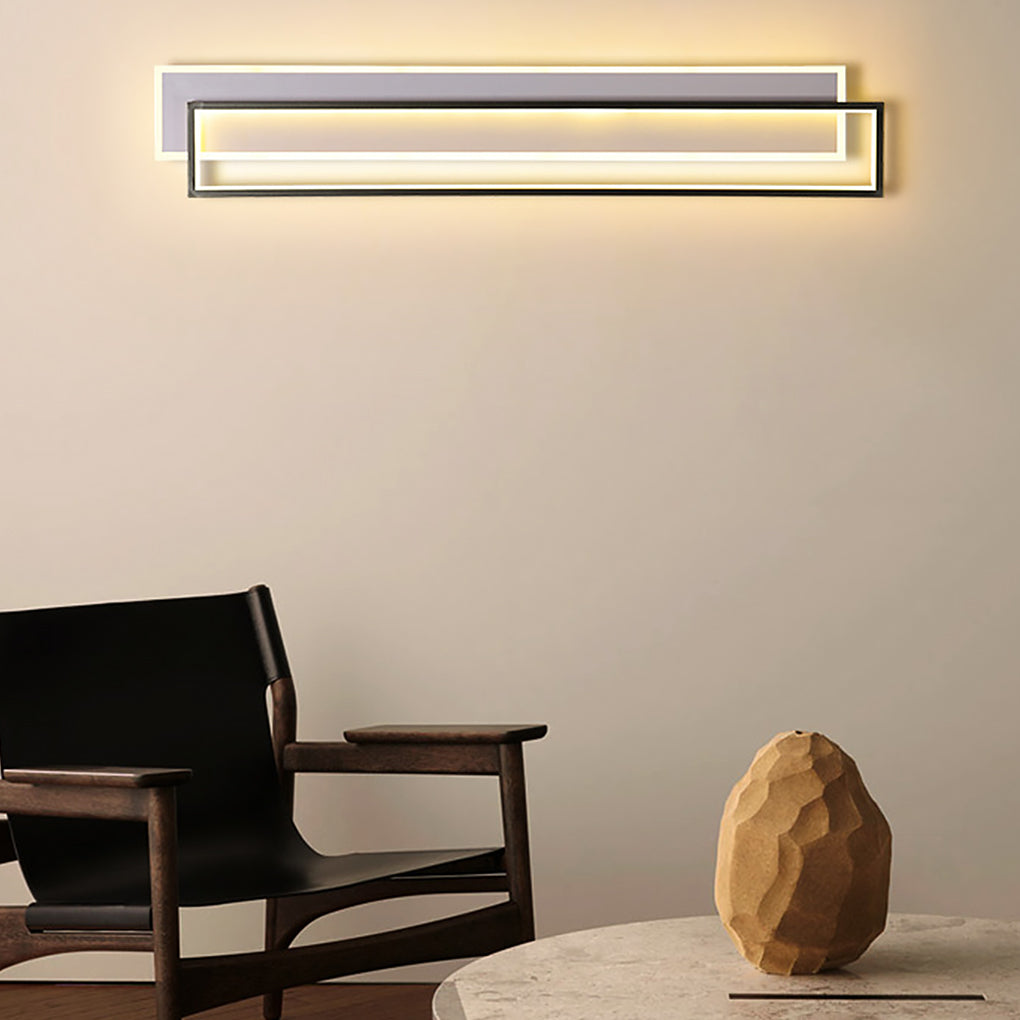 Modern LED Wall Light with 3-Step Dimming - Aluminum & Acrylic