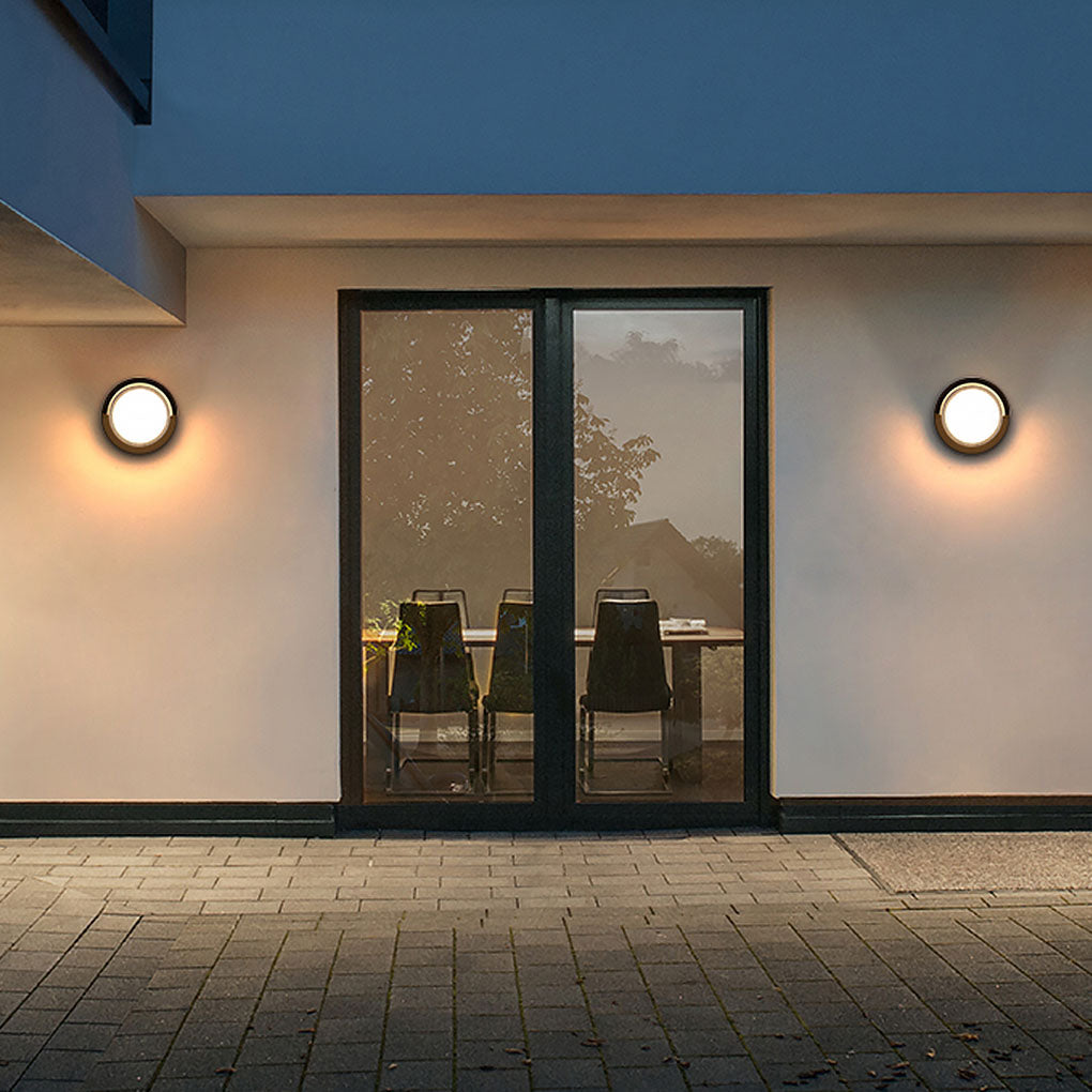Modern Outdoor Wall Light Round & Square Waterproof Aluminum