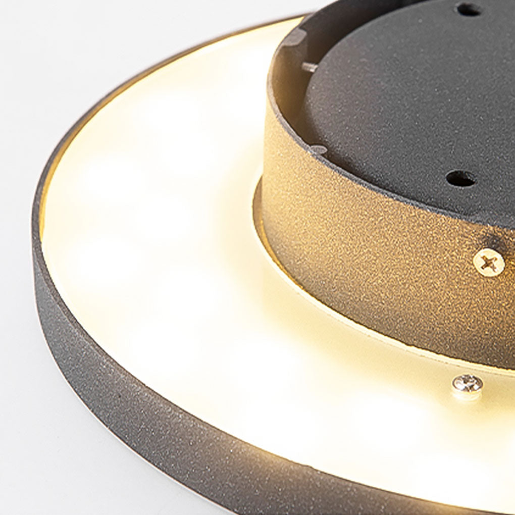 Halo LED Solar Ground Light | Warm White Outdoor Landscape Lighting