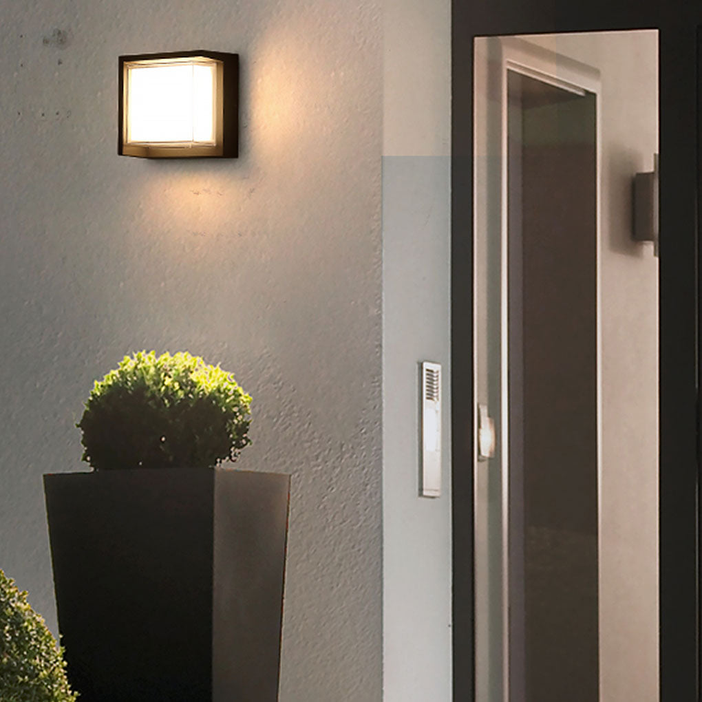 Modern Outdoor Wall Light Round & Square Waterproof Aluminum