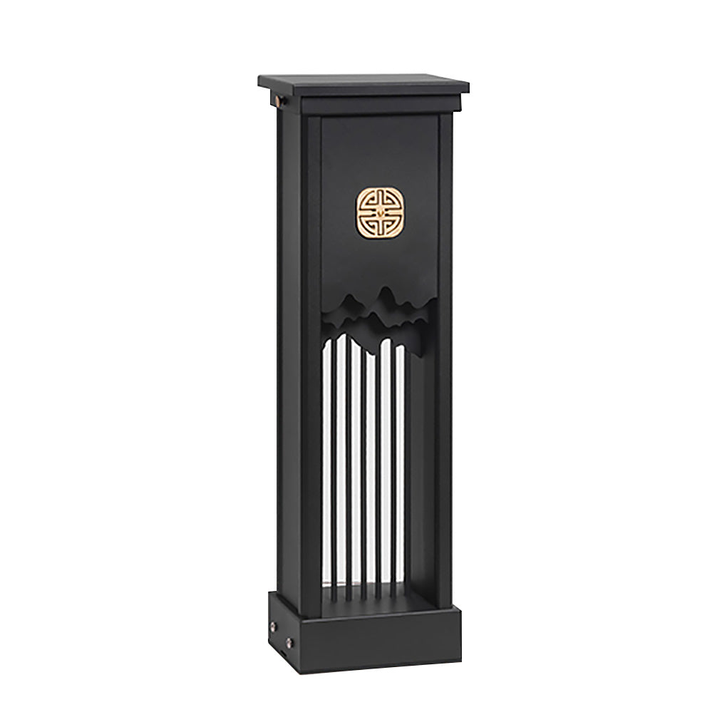 Artistic Cut Outdoor LED Landscape Light - Black Aluminum & Steel