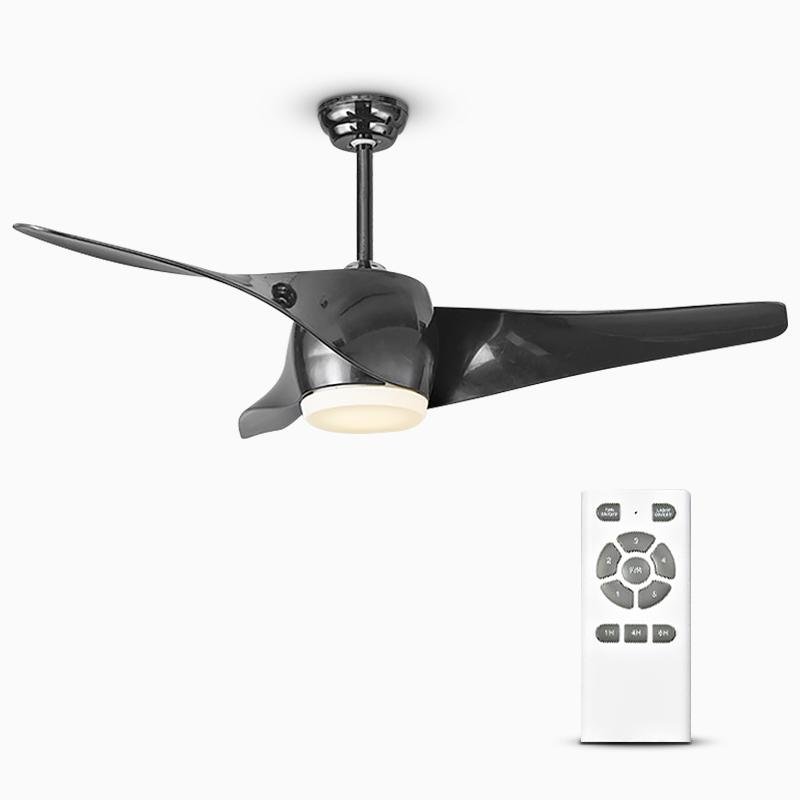 52" Downrod Ceiling Fan with Remote Control and LED Lights