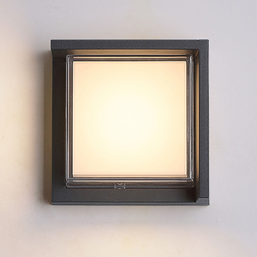 Modern Outdoor Wall Light Round & Square Waterproof Aluminum