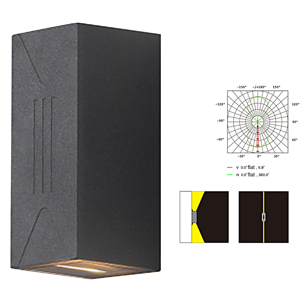 Dual Beam LED Outdoor Wall Light - Up Down Waterproof IP65