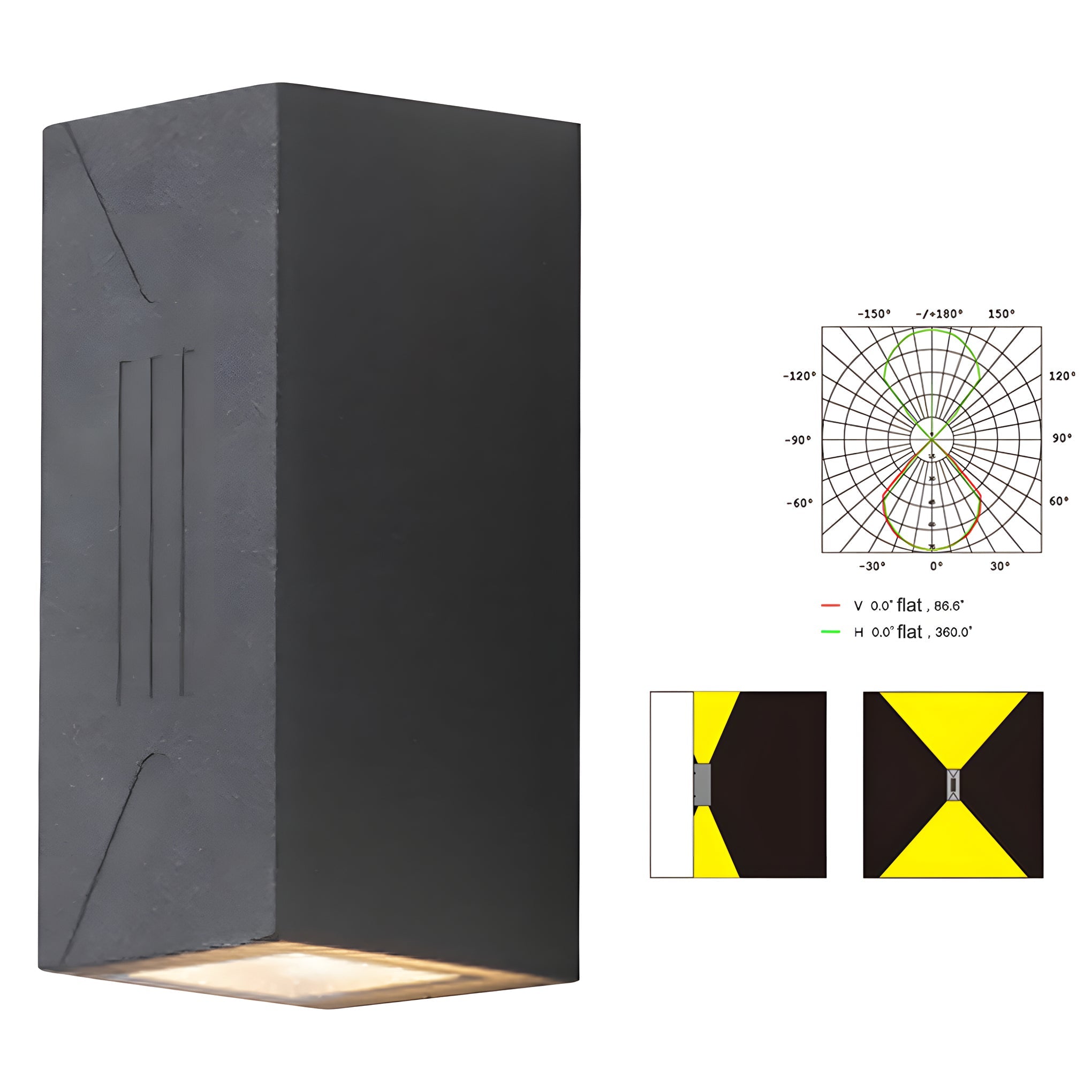 Dual Beam LED Outdoor Wall Light - Up Down Waterproof IP65