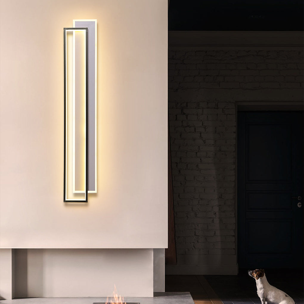 Modern LED Wall Light with 3-Step Dimming - Aluminum & Acrylic