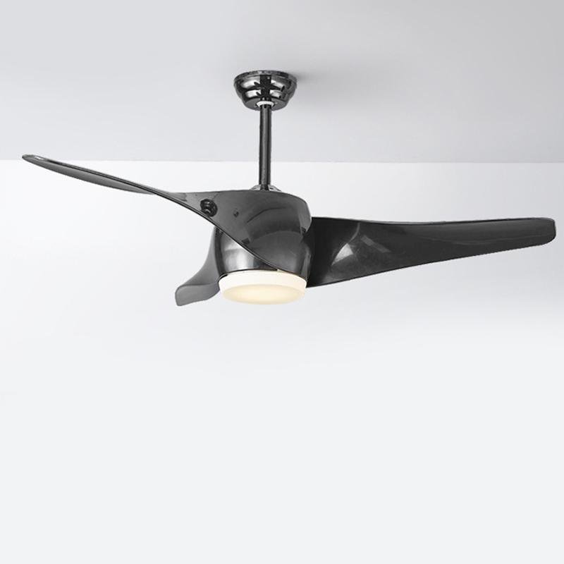 52" Downrod Ceiling Fan with Remote Control and LED Lights