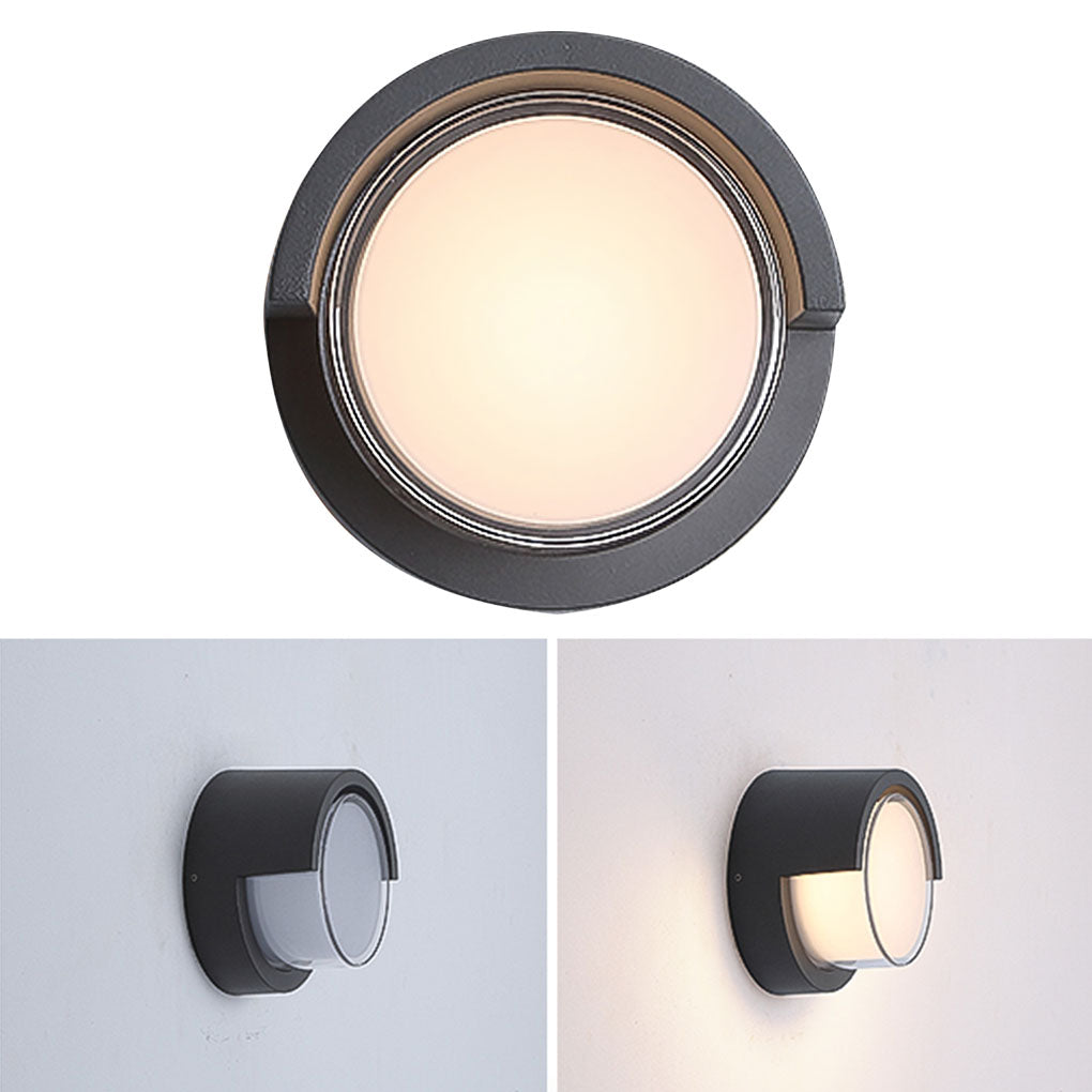 Modern Outdoor Wall Light Round & Square Waterproof Aluminum