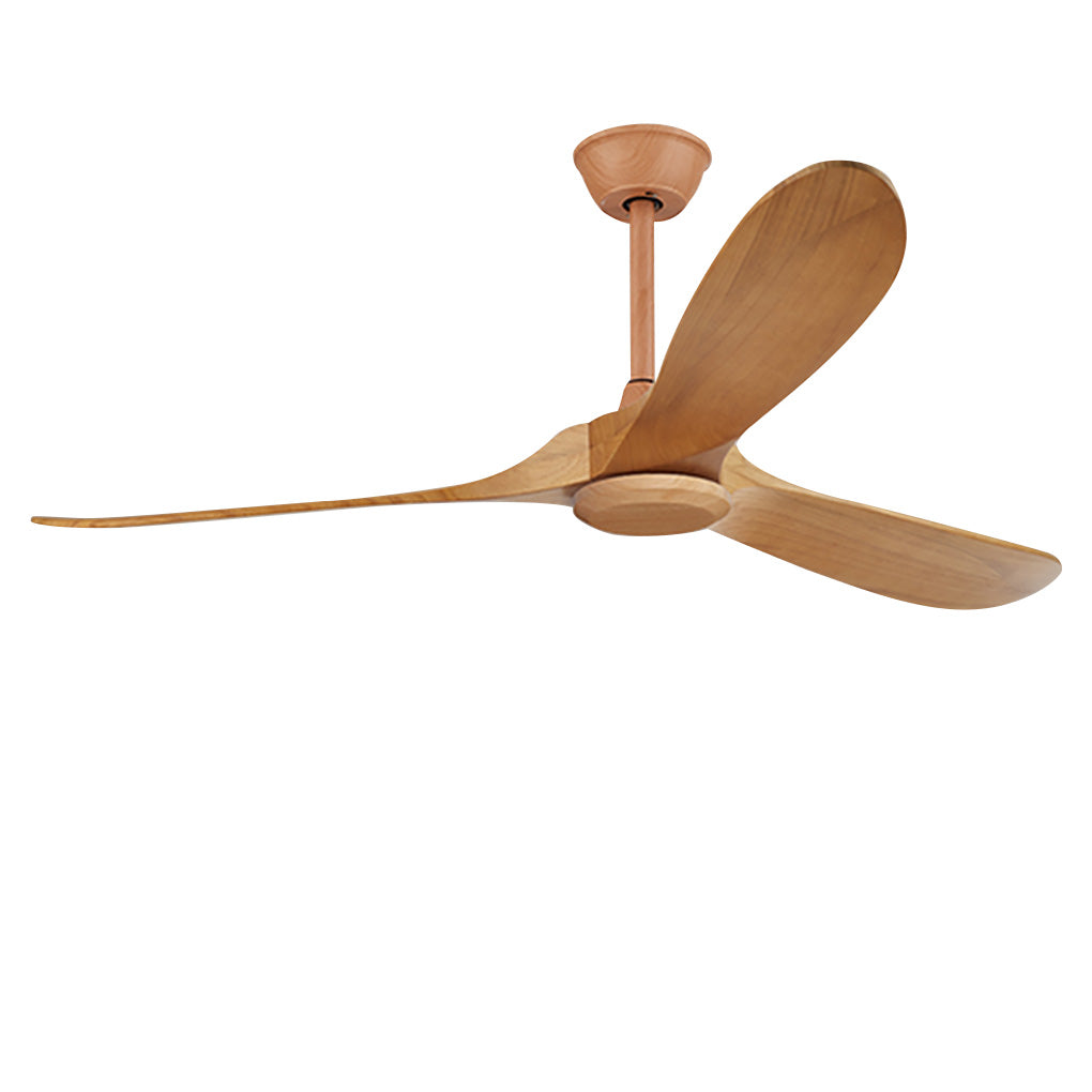 Modern Solid Wood Ceiling Fan with LED Light and Remote Control