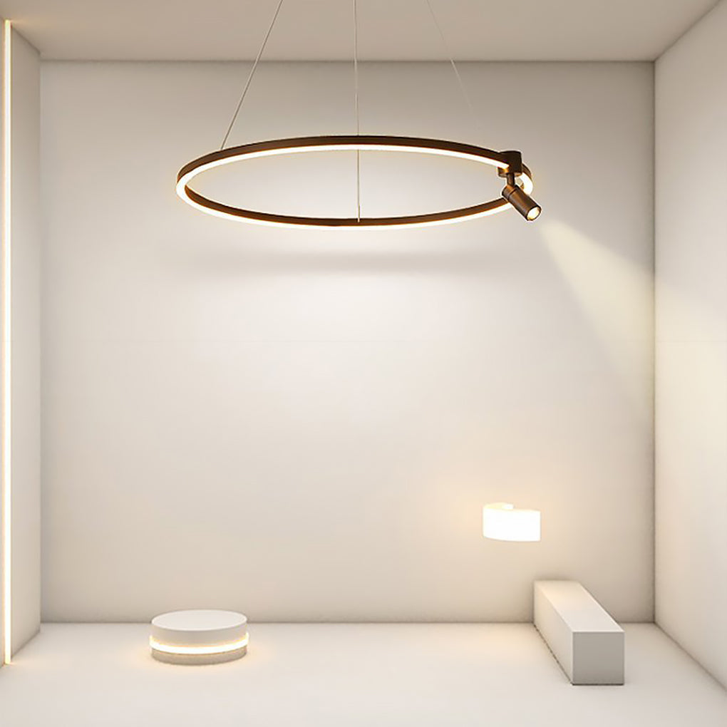 Modern Circular Adjustable Pendant Light with Integrated LED