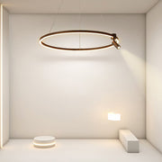 Modern Circular Adjustable Pendant Light with Integrated LED