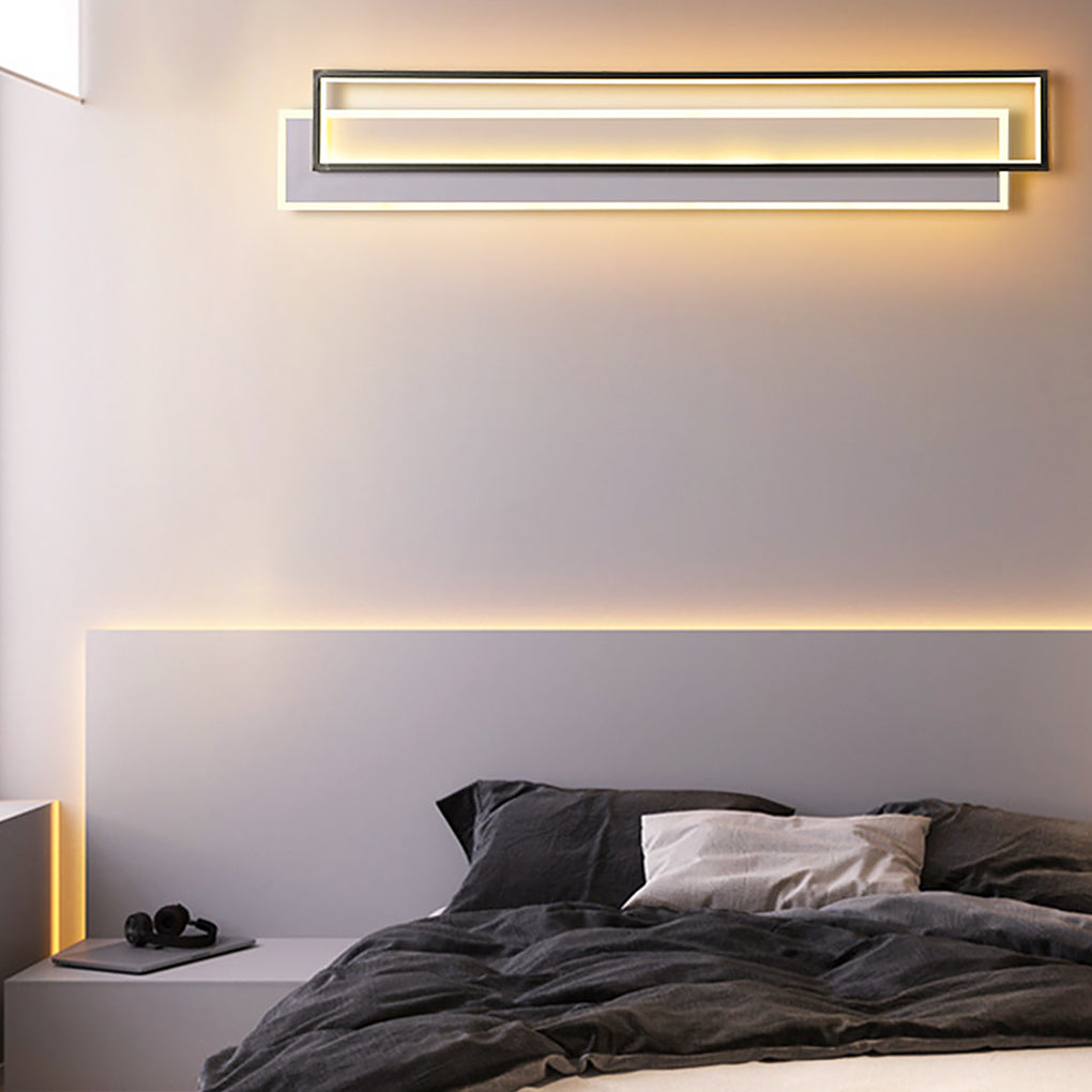 Modern LED Wall Light with 3-Step Dimming - Aluminum & Acrylic