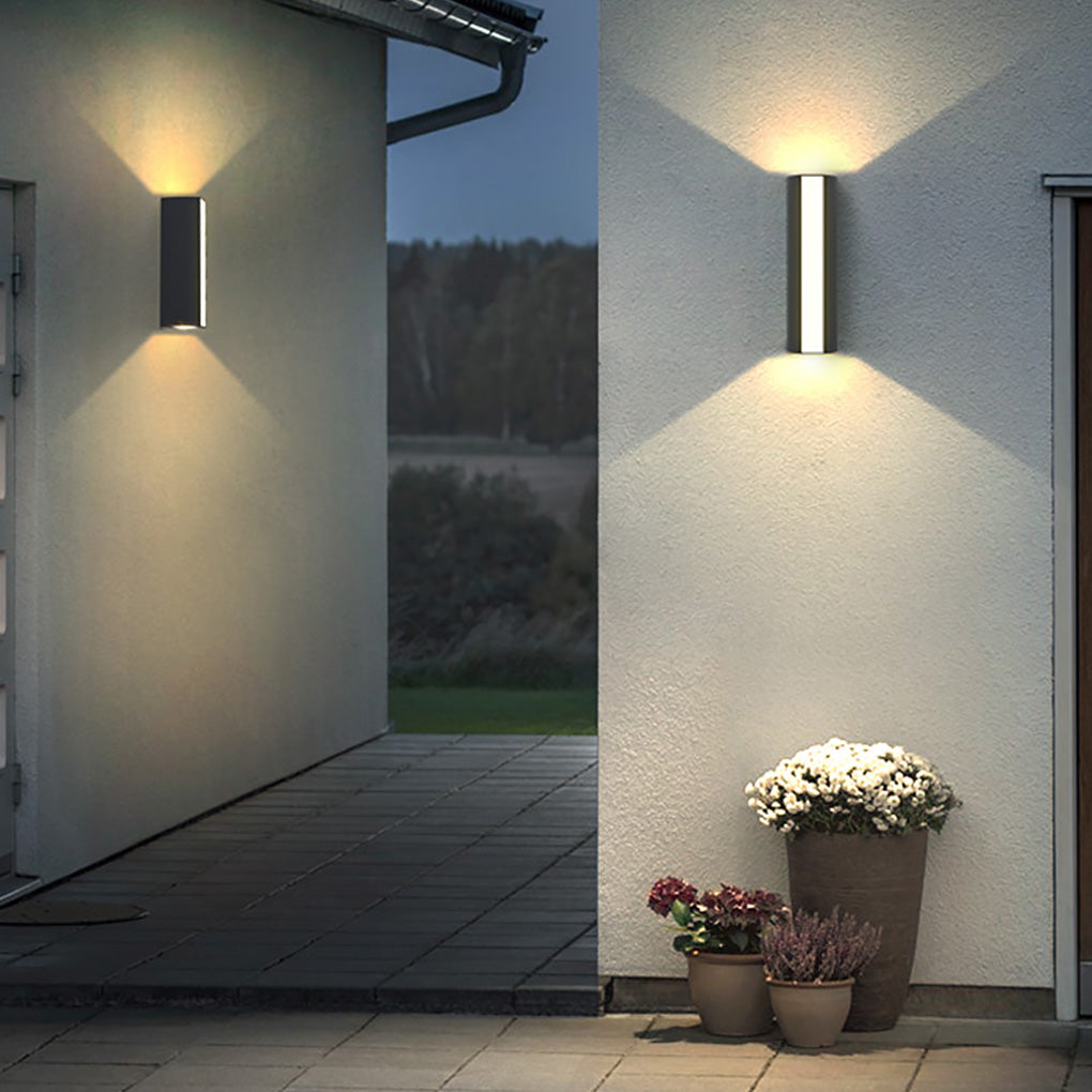 Modern Outdoor LED Wall Light - Aluminum & Glass - IP65 Waterproof