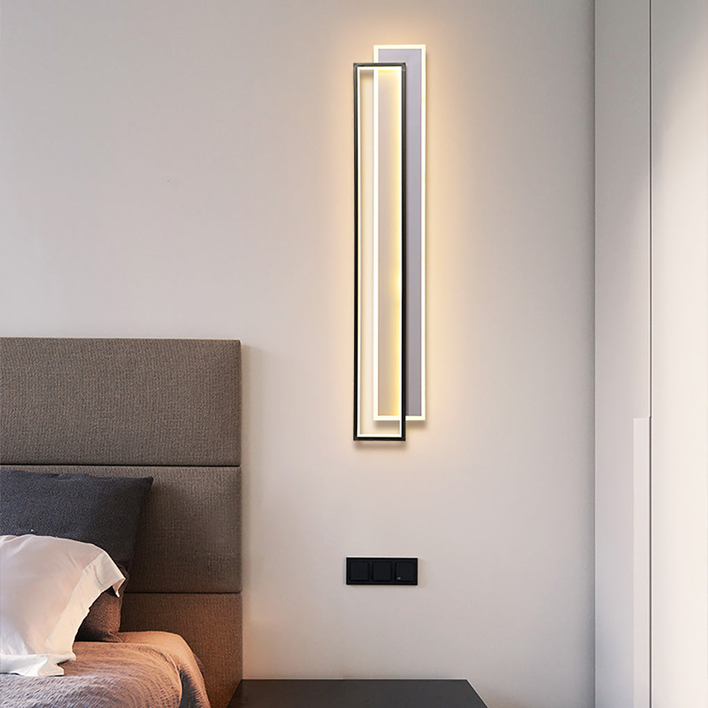 Modern LED Wall Light with 3-Step Dimming - Aluminum & Acrylic