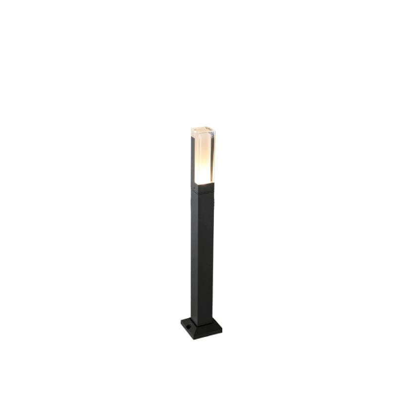 Modern Cuboid LED Bollard Light – Aluminum Outdoor Post Lamp