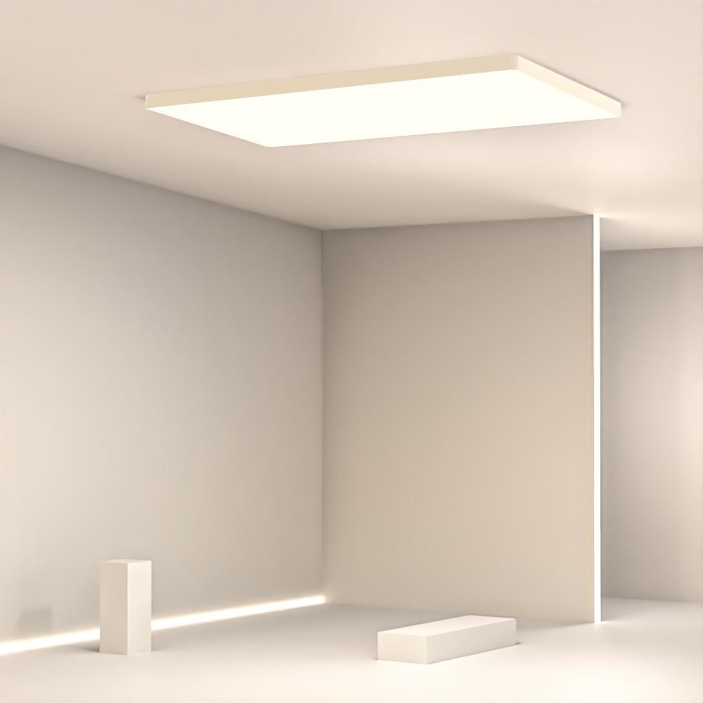 Modern White Flush Mount Ceiling Light with Dimmable LED