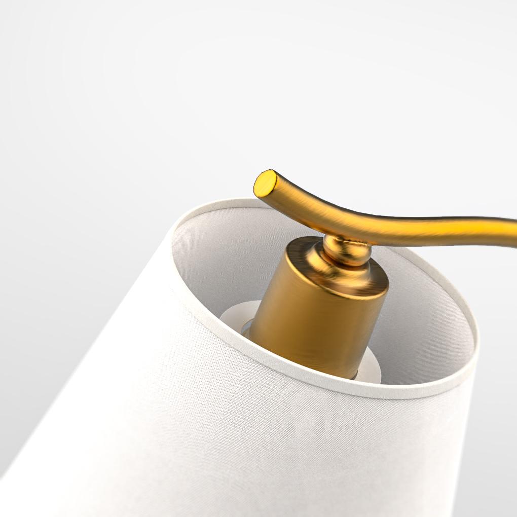 Modern Gooseneck Desk Lamp with Cone Fabric Shade