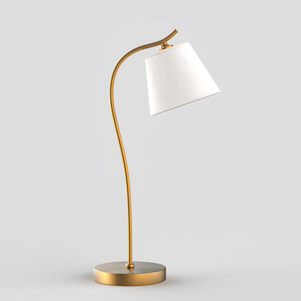 Modern Gooseneck Desk Lamp with Cone Fabric Shade