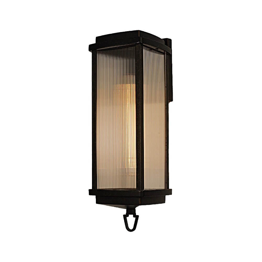 Modern Black Aluminum Outdoor Wall Lantern 19.7-Inch LED