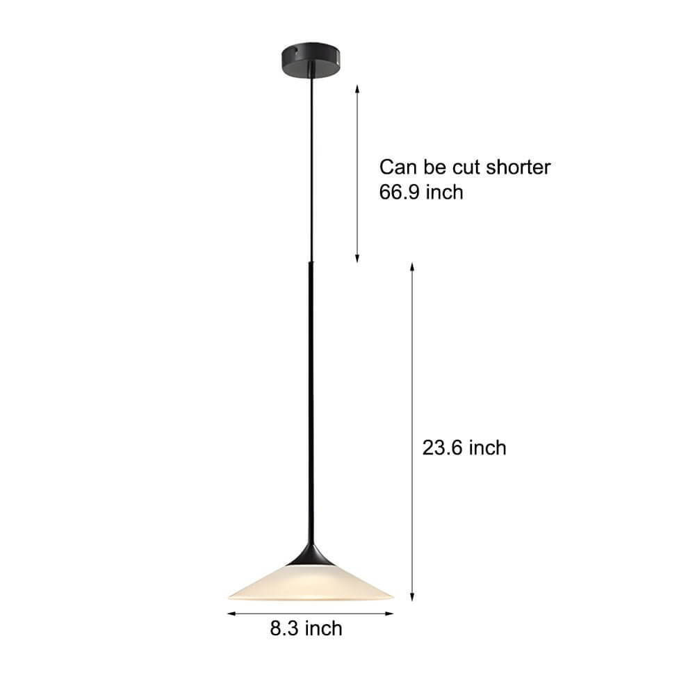 Modern Mini Cone Pendant Light with Acrylic Shade - 5W LED