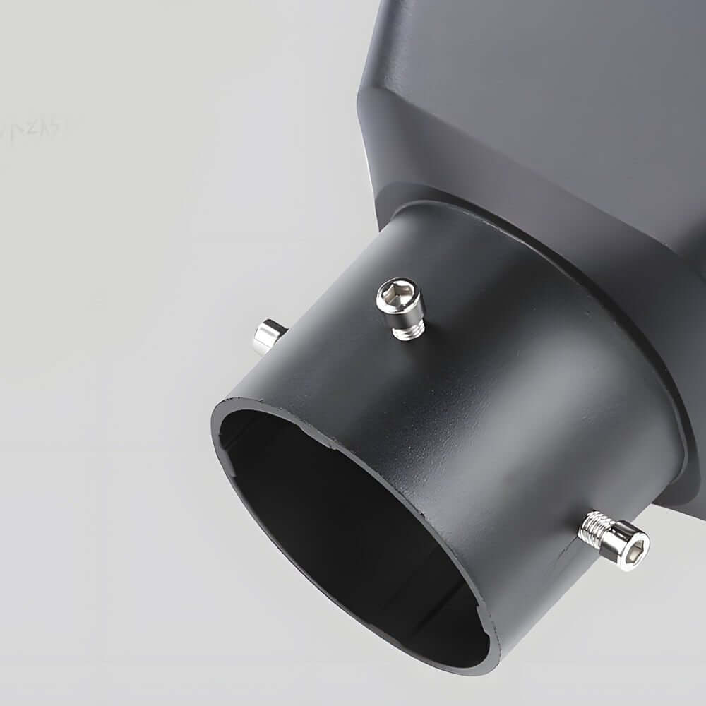 Modern Solar LED Outdoor Post Light | Black Aluminum Square