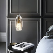 Geometric Crystal Pendant Light - Modern Brass Fixture
