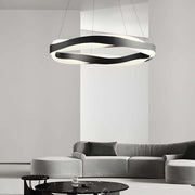 Modern Wavy Acrylic LED Pendant Light - Linear & Round