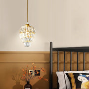 Mini Crystal Pendant Light - Modern 1-Light Hanging Fixture