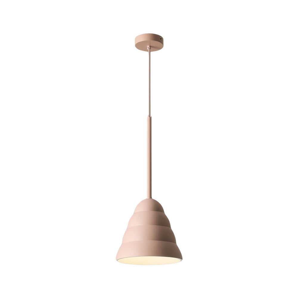 Modern Pink Resin Geometric Pendant Light with Adjustable Height