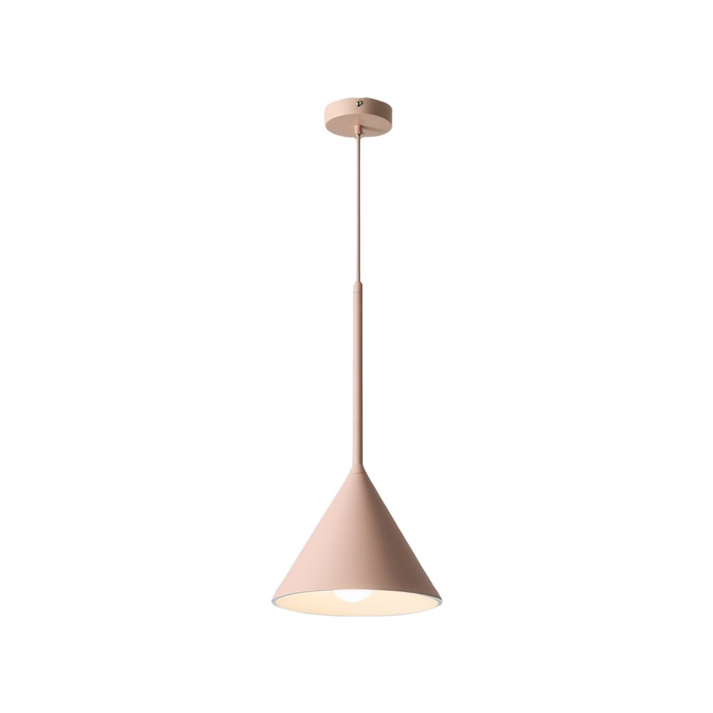 Modern Pink Resin Geometric Pendant Light with Adjustable Height