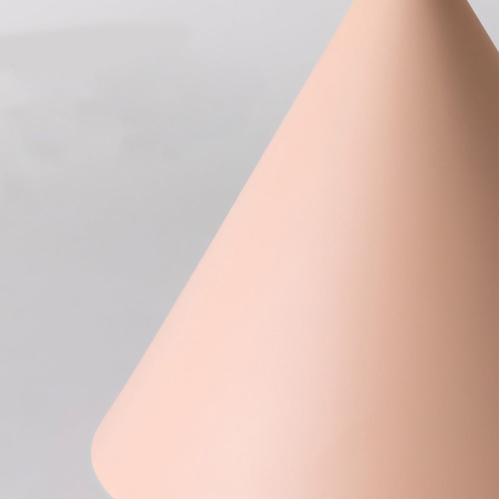 Modern Pink Resin Geometric Pendant Light with Adjustable Height