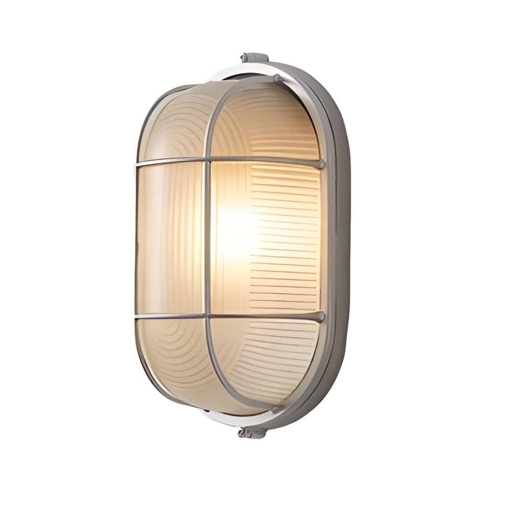 Retro Industrial Wall Light - Die-Cast Aluminum & Ribbed Glass