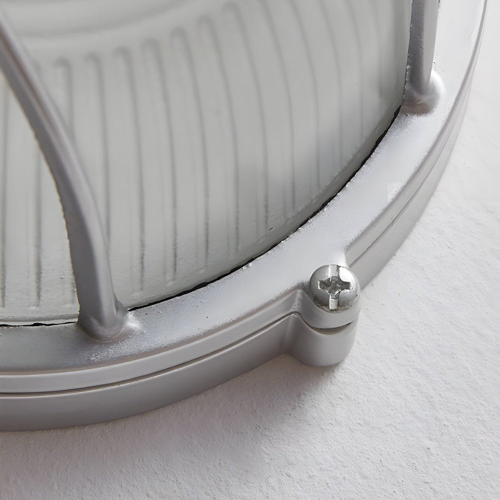 Retro Industrial Wall Light - Die-Cast Aluminum & Ribbed Glass