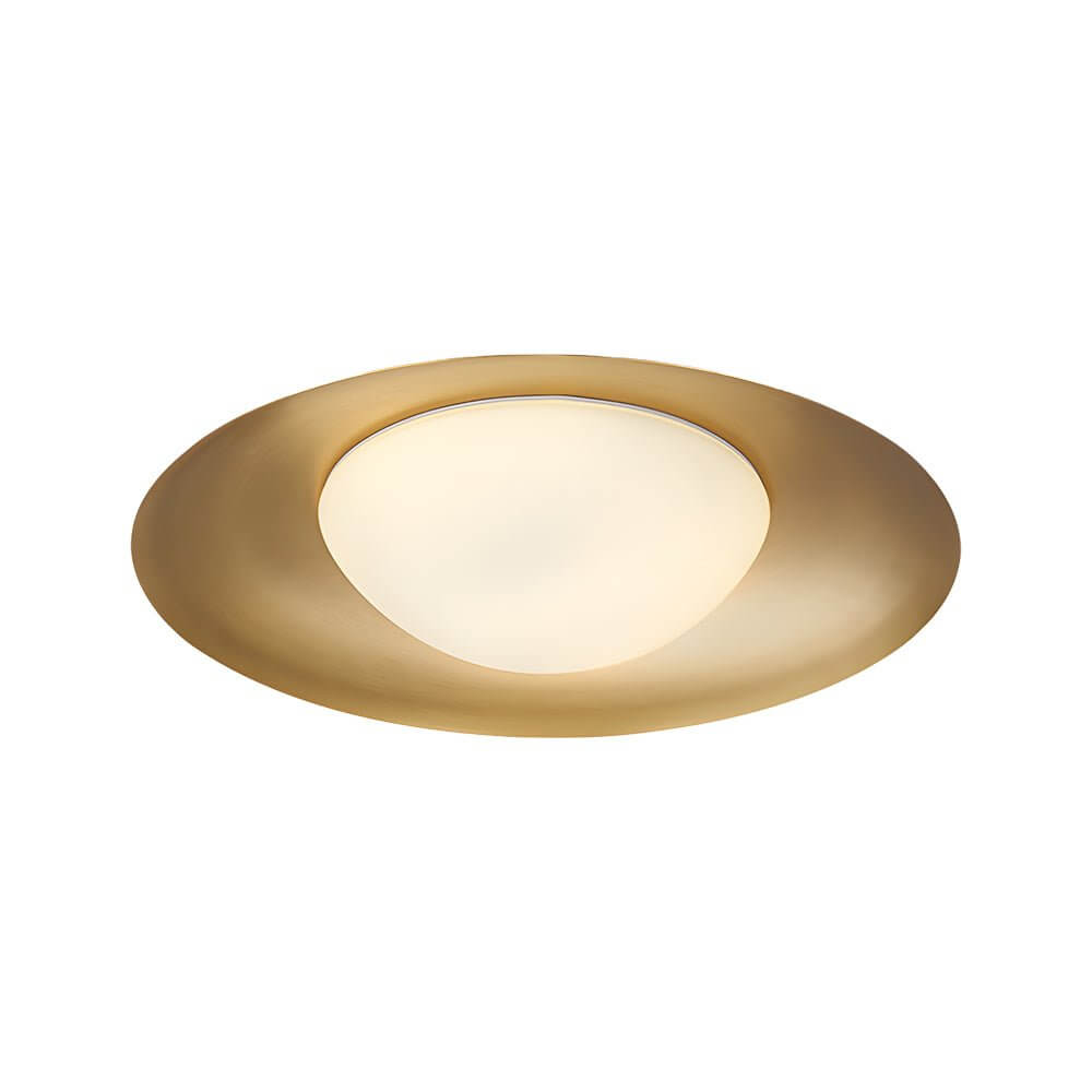 Modern Round LED Flush Mount Ceiling Light with Glass Shade