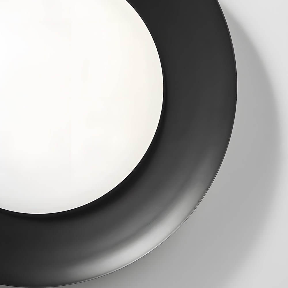 Modern Round LED Flush Mount Ceiling Light with Glass Shade