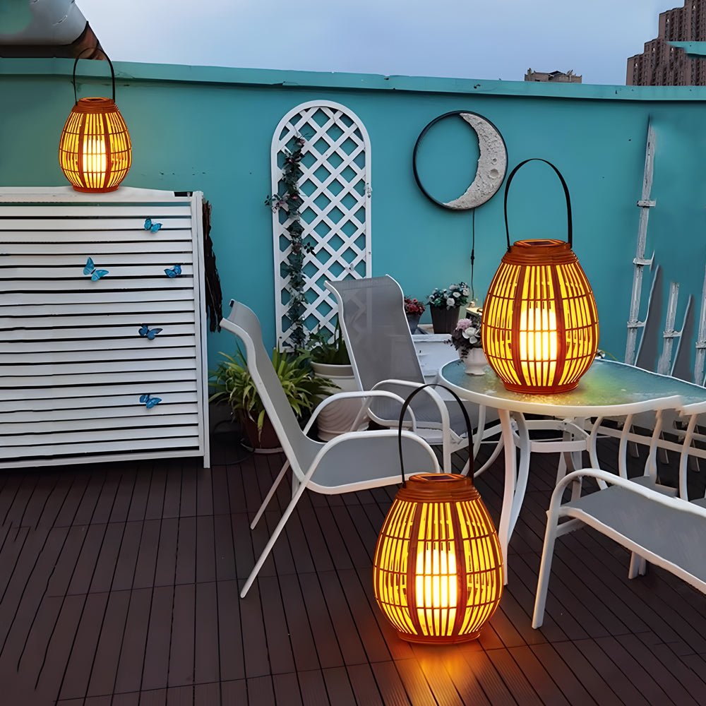Portable Solar Lantern with Candle Light Effect – IP44 Waterproof