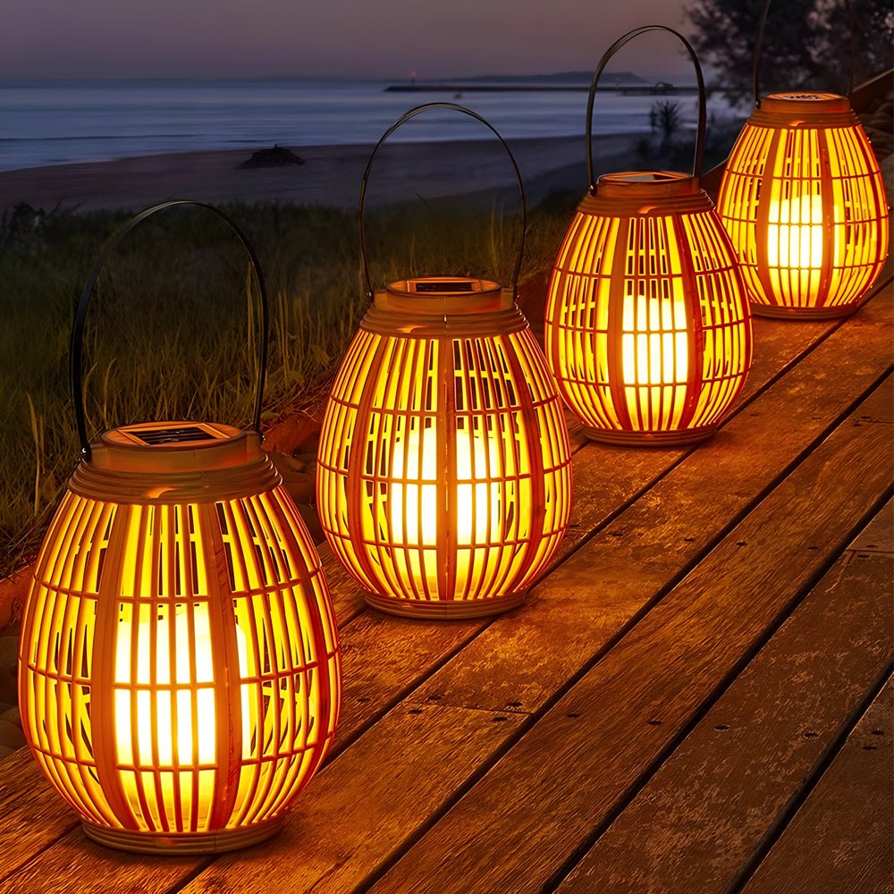 Portable Solar Lantern with Candle Light Effect – IP44 Waterproof