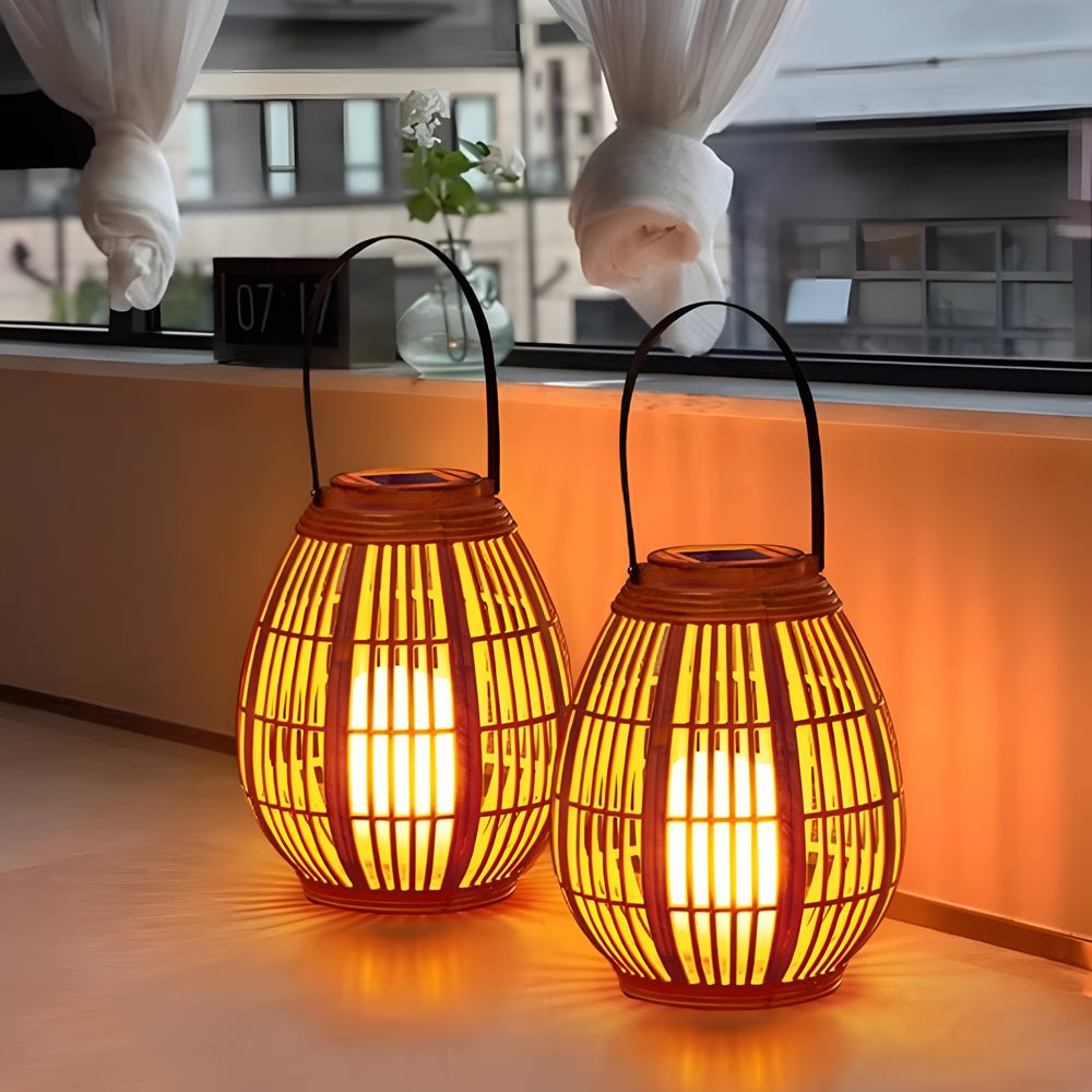 Portable Solar Lantern with Candle Light Effect – IP44 Waterproof