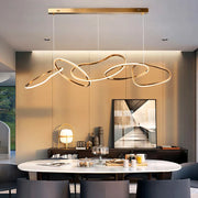 Irregular Chainlink LED Chandelier - Gold Stainless Steel