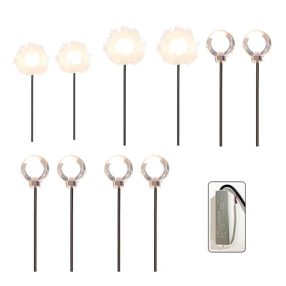 10-Piece Solar Dandelion LED Pathway Lights Outdoor Garden Set