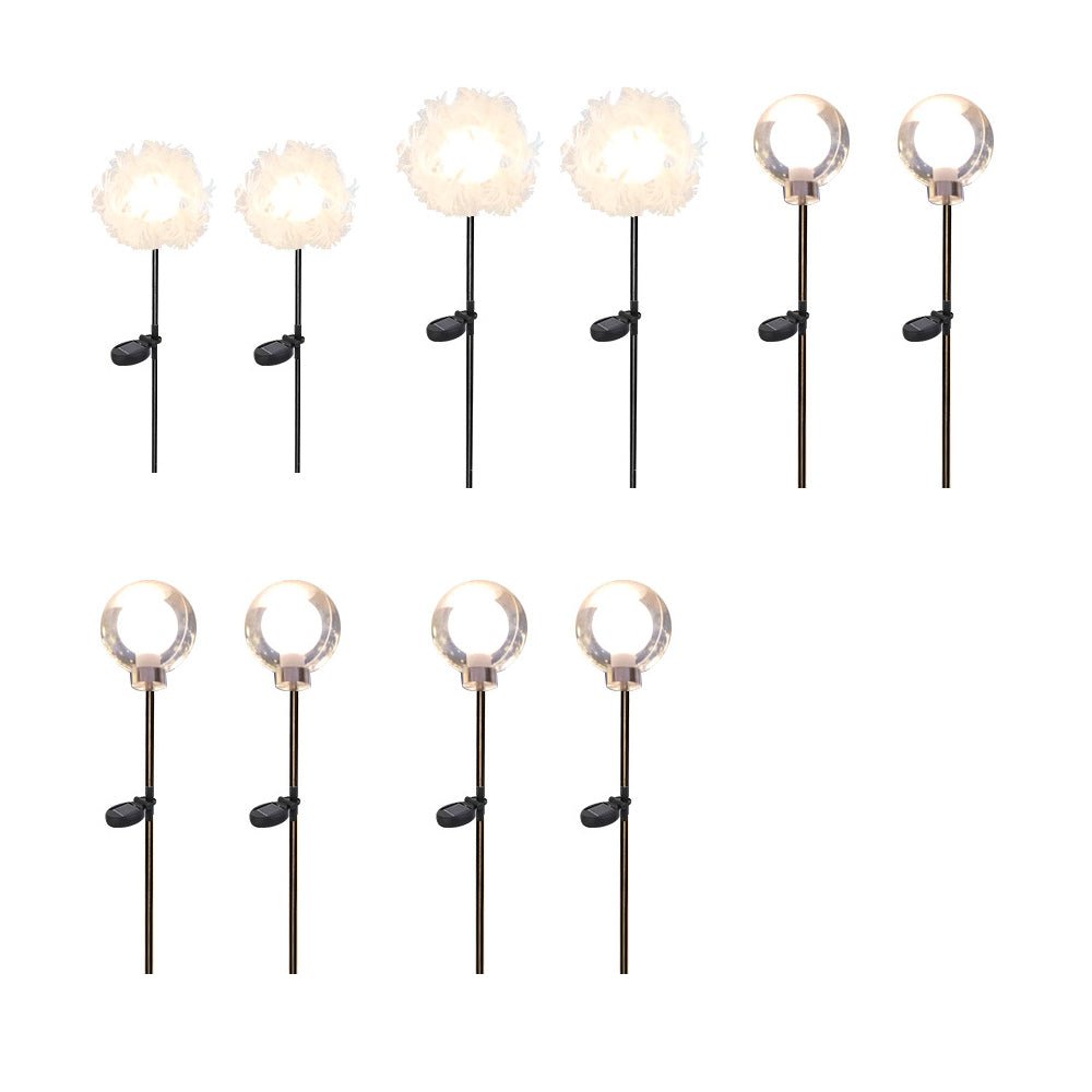 10-Piece Solar Dandelion LED Pathway Lights Outdoor Garden Set