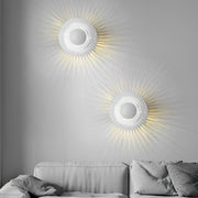 Modern Circular Nest Grid LED Wall Sconce – Iron Finish