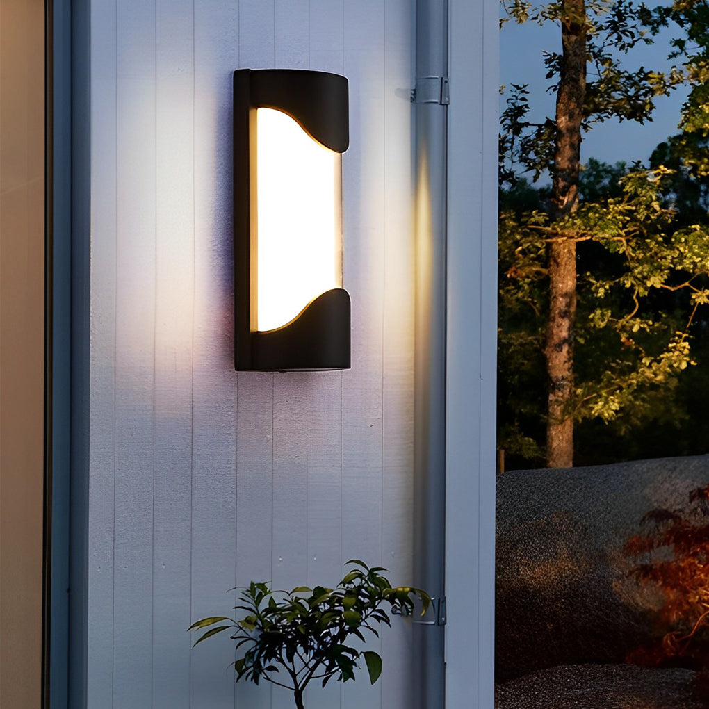 Modern LED Outdoor Wall Lamp - Black Aluminum Waterproof IP55