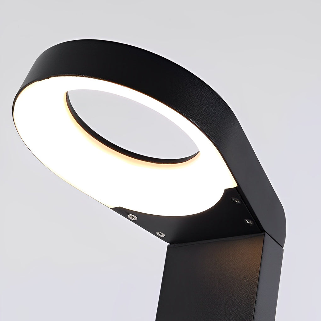 Modern Aluminum LED Lawn Lamp Black Outdoor Landscape Lighting